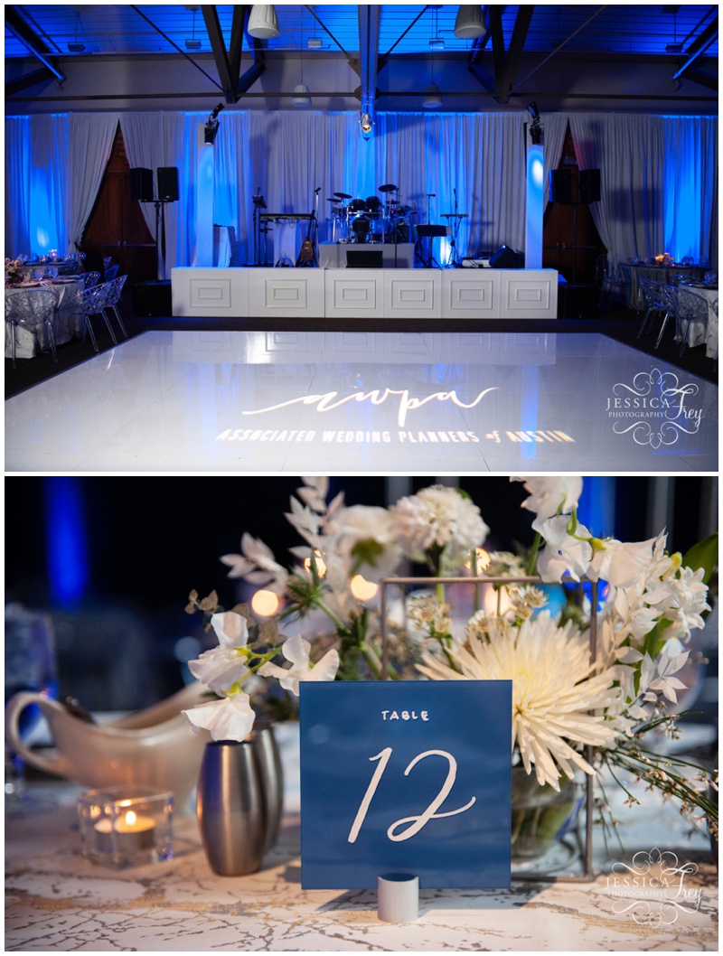 Blue Wedding Reception at Lakeway Resort