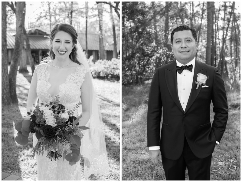 Bride and Groom Portraits in Black and White