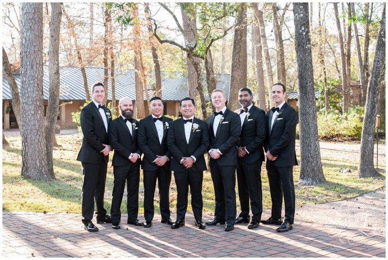 Groomsmen in Black Tie Attire for Wedding in Houston Texas