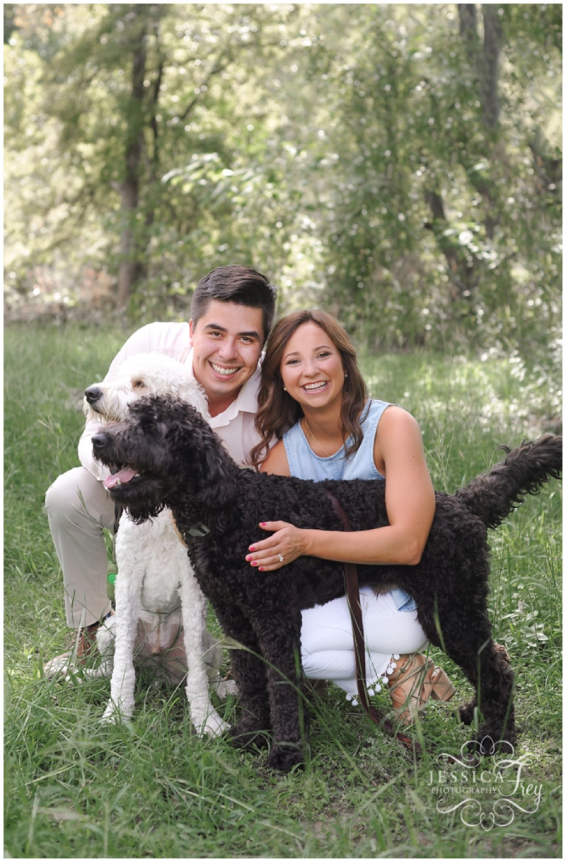 Austin Texas Engagement Photos with dogs