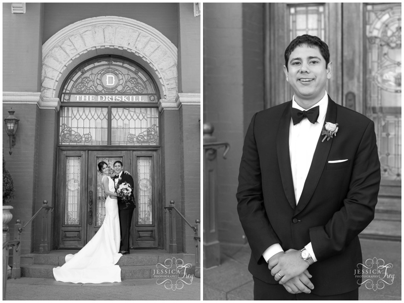 Bride and Groom Portraits at The Driskill in Austin Texas