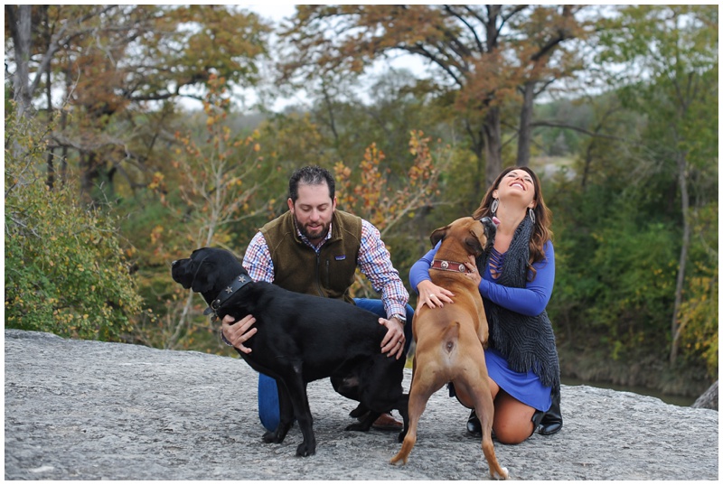 McKinney Falls State Park Anniversary session with dogs