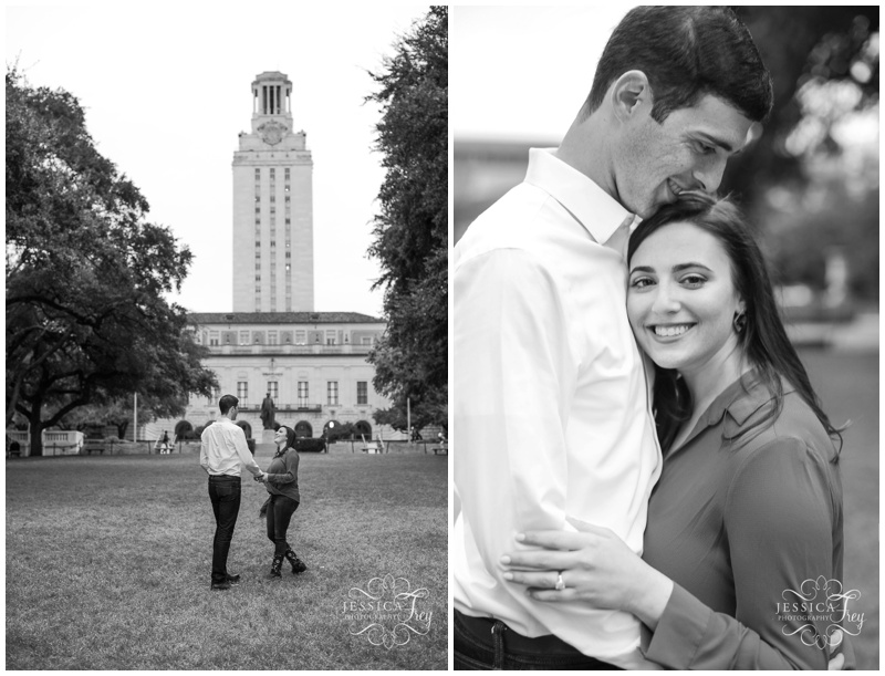 Engagement Photos at The UT Tower
