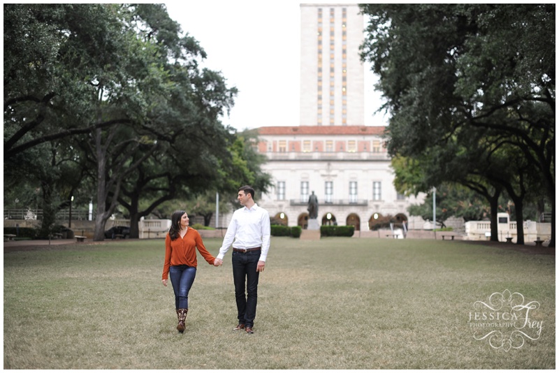 Engagement photos that show love for your college team