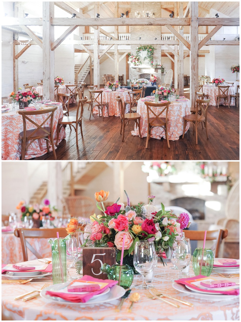 Desert Sunset themed wedding with bright pink details at The White Magnolia