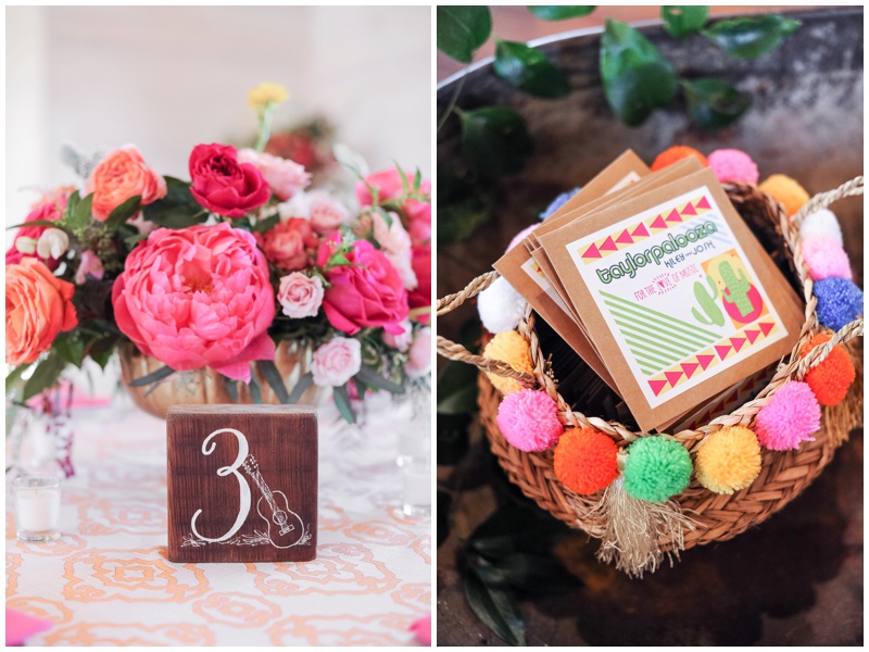 Music Lovers table numbers for wedding reception
