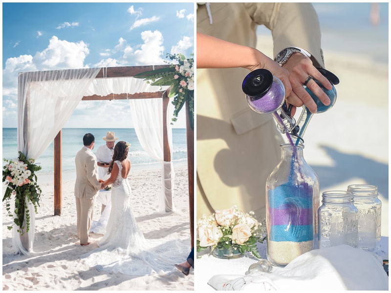 Sand Ceremony at beach wedding