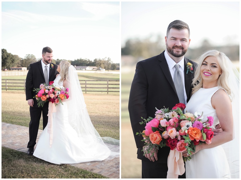 Bride and Groom Portraits at The White Magnolia in Louisiana 