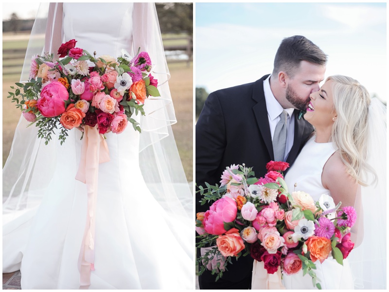 Bright Pink wedding at The White Magnolia in Louisiana 