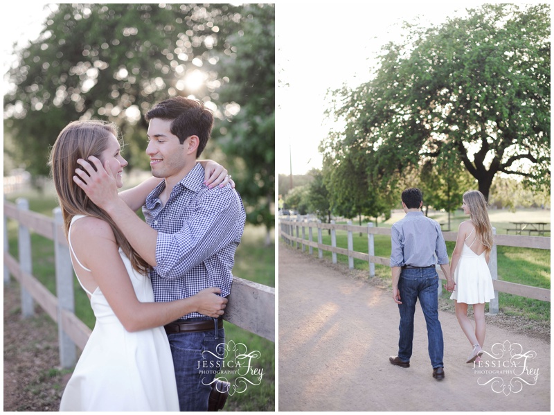 Engagement Photos with white dresses