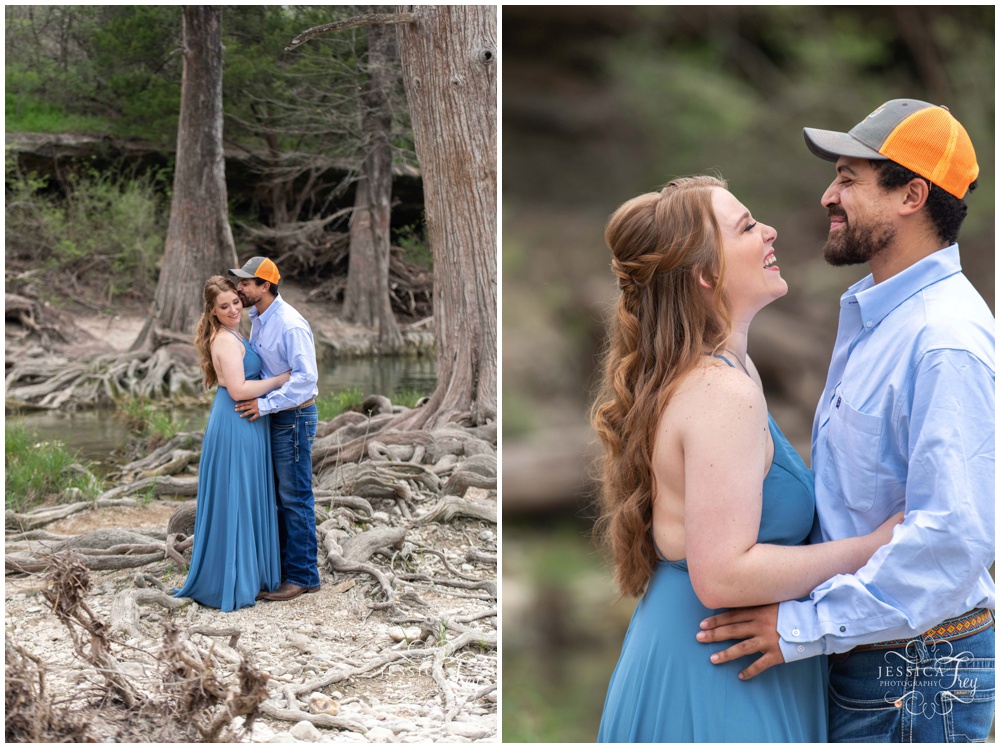 McKinney Falls Engagement Session in March