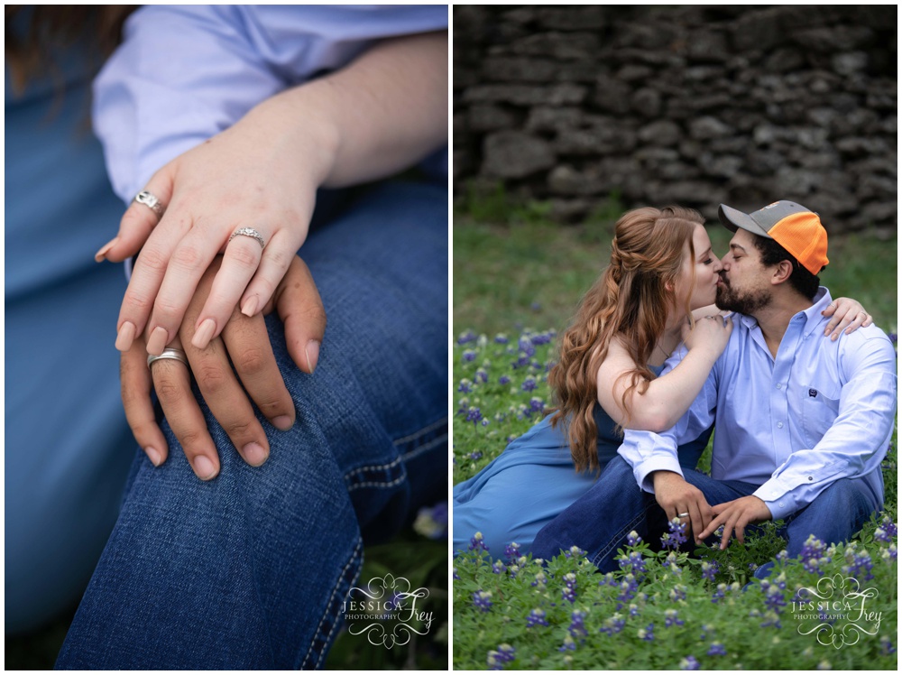 Engagement Pictures in Austin with bluebonnets