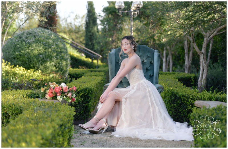 Bridal Portrait Photographer for Villa Sancti in Malibu California 