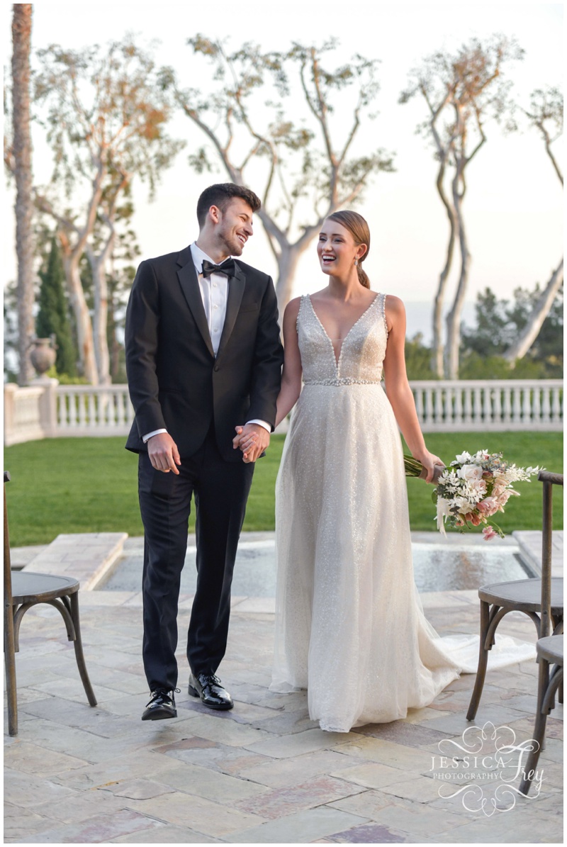 Wedding Ceremony at Villa Sancti in Malibu California