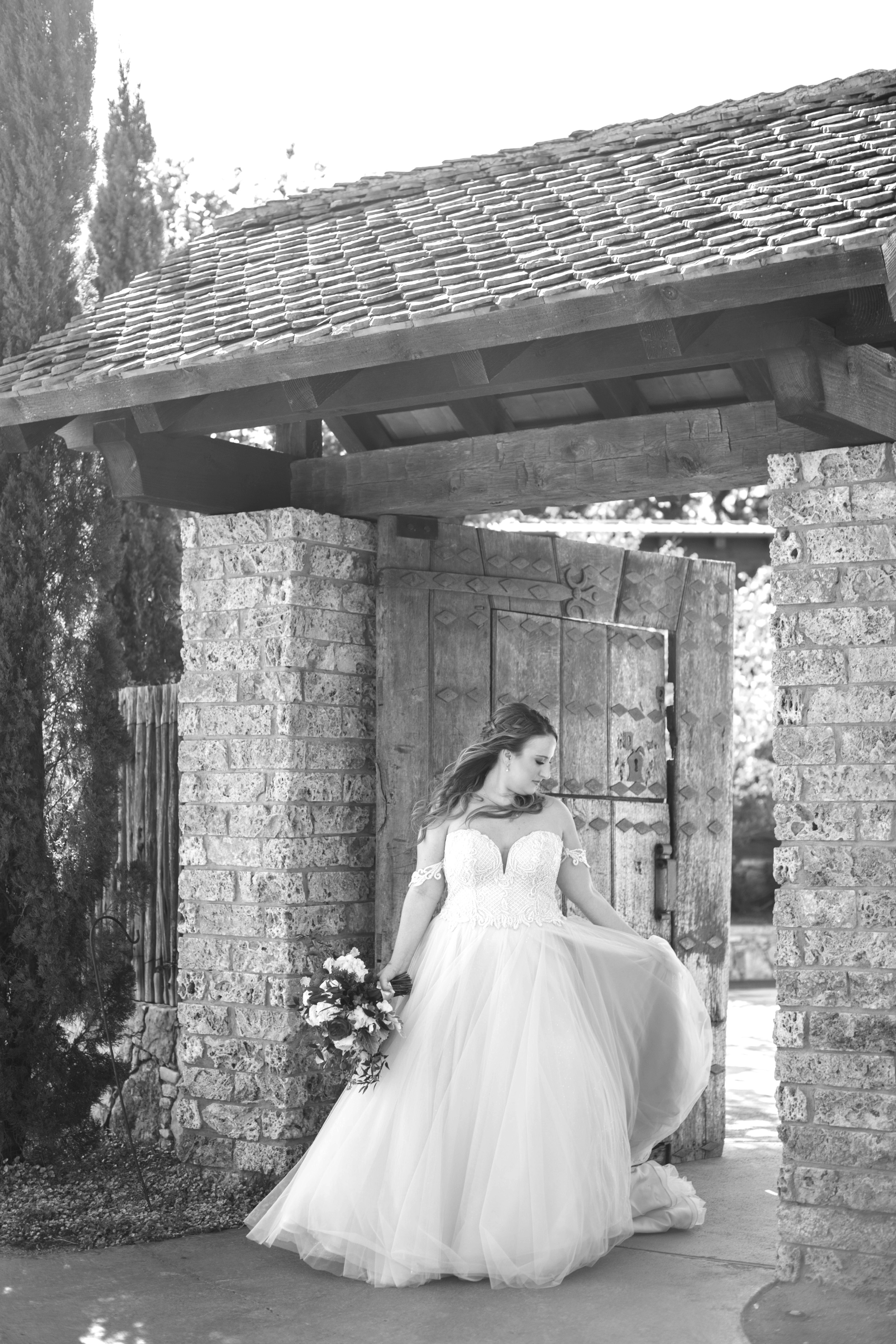 Wedding Gown with tulle overlay and sweetheart neckline