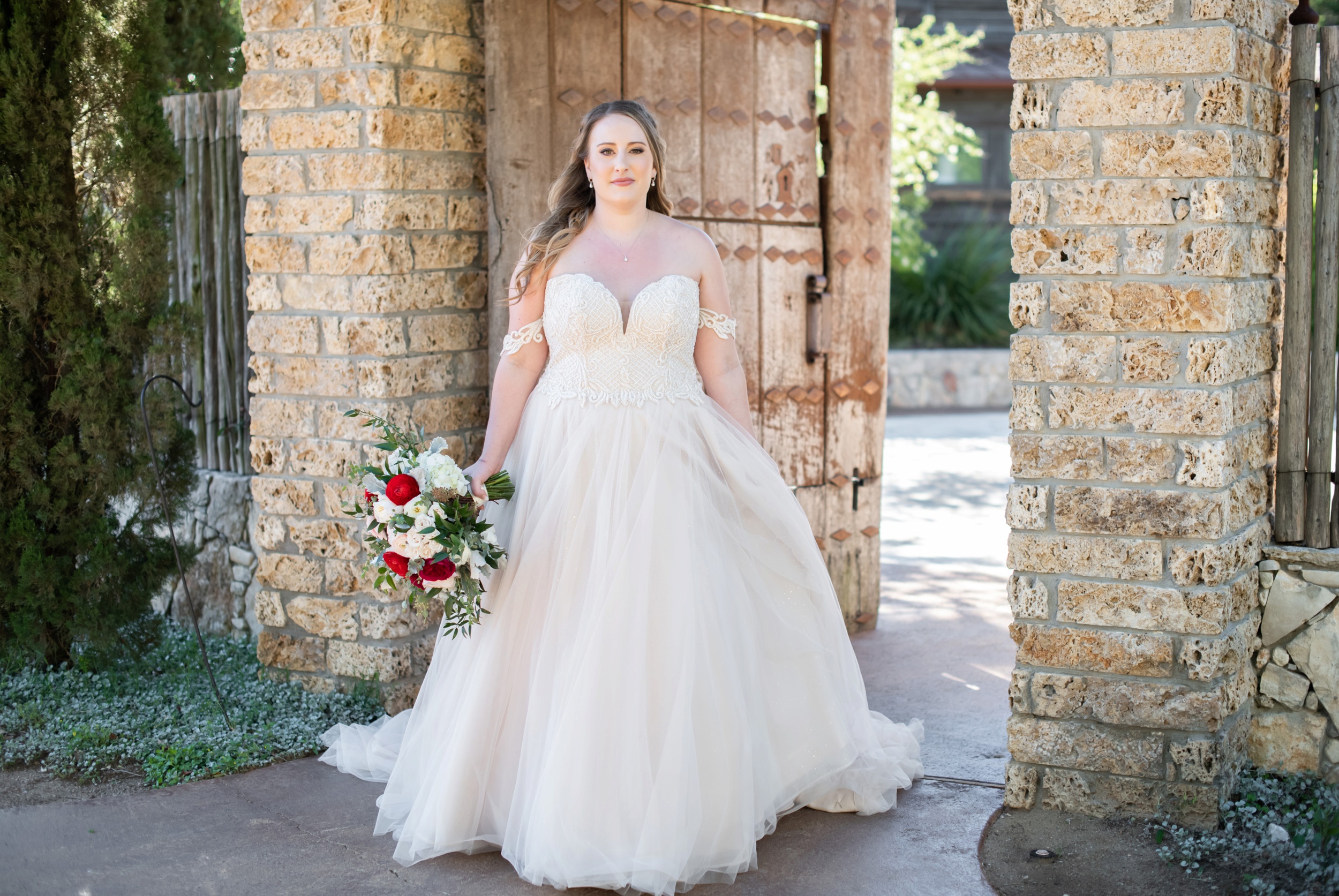 Portrait of the bride at Camp Lucy