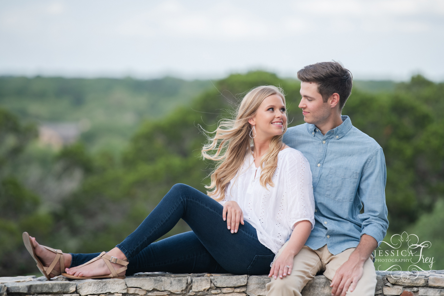 Spring engagement session at Camp Lucy