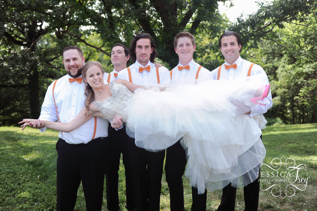 Jessica Frey Photography, Austin wedding photographer, Louisville wedding, pink orange green wedding, Henry Clay Wedding, aaron and angela wedding, orange groomsmen tux