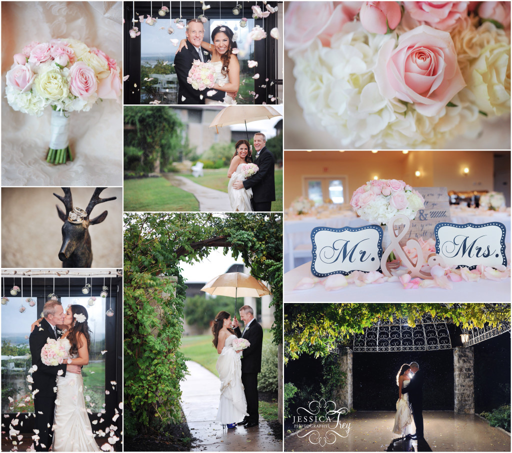 Vintage Villas wedding, rainy wedding, vintage villas wedding photographer, pink wedding ideas, pink rose bouquet, austin wedding, austin wedding photographer