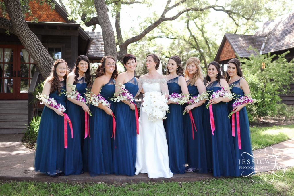 Jessica Frey Photography, Camp Lucy wedding, Camp Lucy wedding photographer, pink and blue wedding, elegant Hill Country wedding, Hill Country wedding venue, Hill Country wedding venue, Rebecca & Russell wedding, Austin wedding photographer, Austin destination wedding, teal bridesmaid dresses, teal and pink bridesmaids