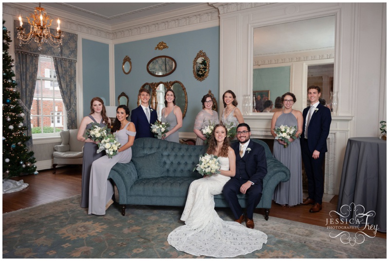 Bridal Party Portraits inside the TFWC Mansion