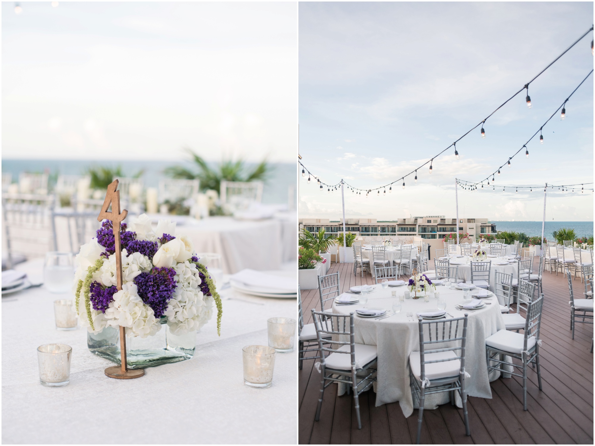 Royalton Riviera Cancun Rooftop Wedding Reception 